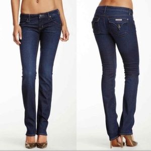 Hudson Signature‎ Flap Pocket Carly Straight Indigo Jeans Size 25